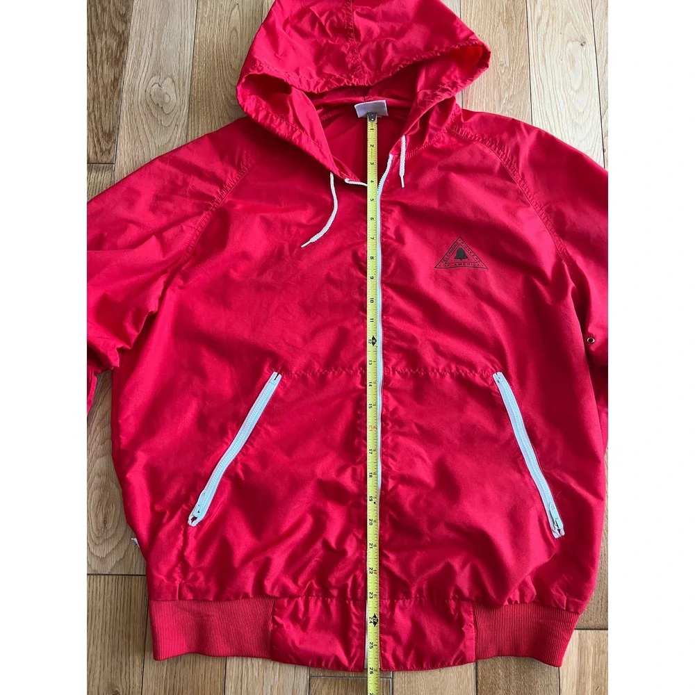 Vintage 1984 Levi's USA Olympics Torch Relay Full Zip Hooded Red Mens Large
